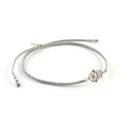 CHALISA T.. Anklets^/ Hamsa Hand Notched Cord Anklet