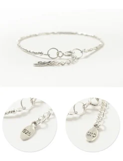 CHALISA T.. Anklets^/ Multi-cut Karen beads & tube beads / bracelet silver
