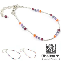 CHALISA T.. Anklets^/ Natural Stone Bracelet