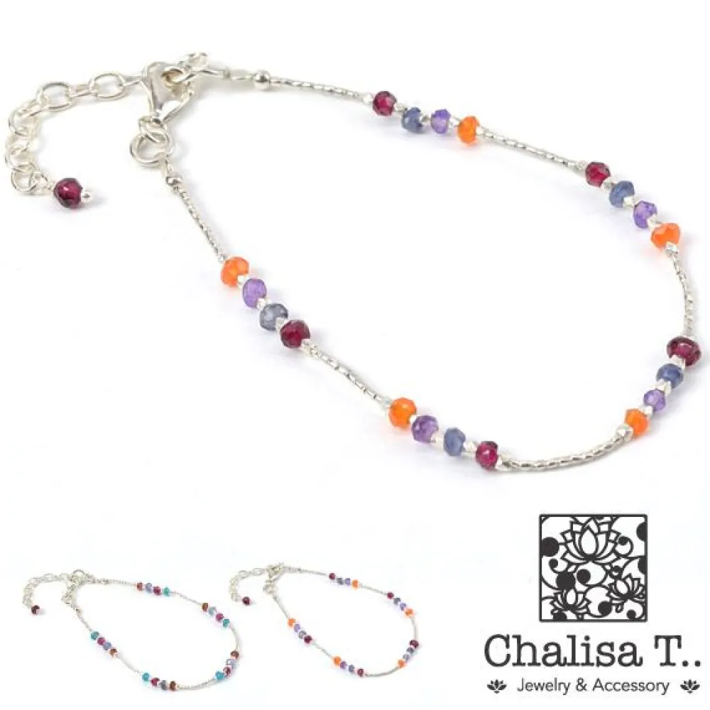 CHALISA T.. Anklets^/ Natural Stone Bracelet