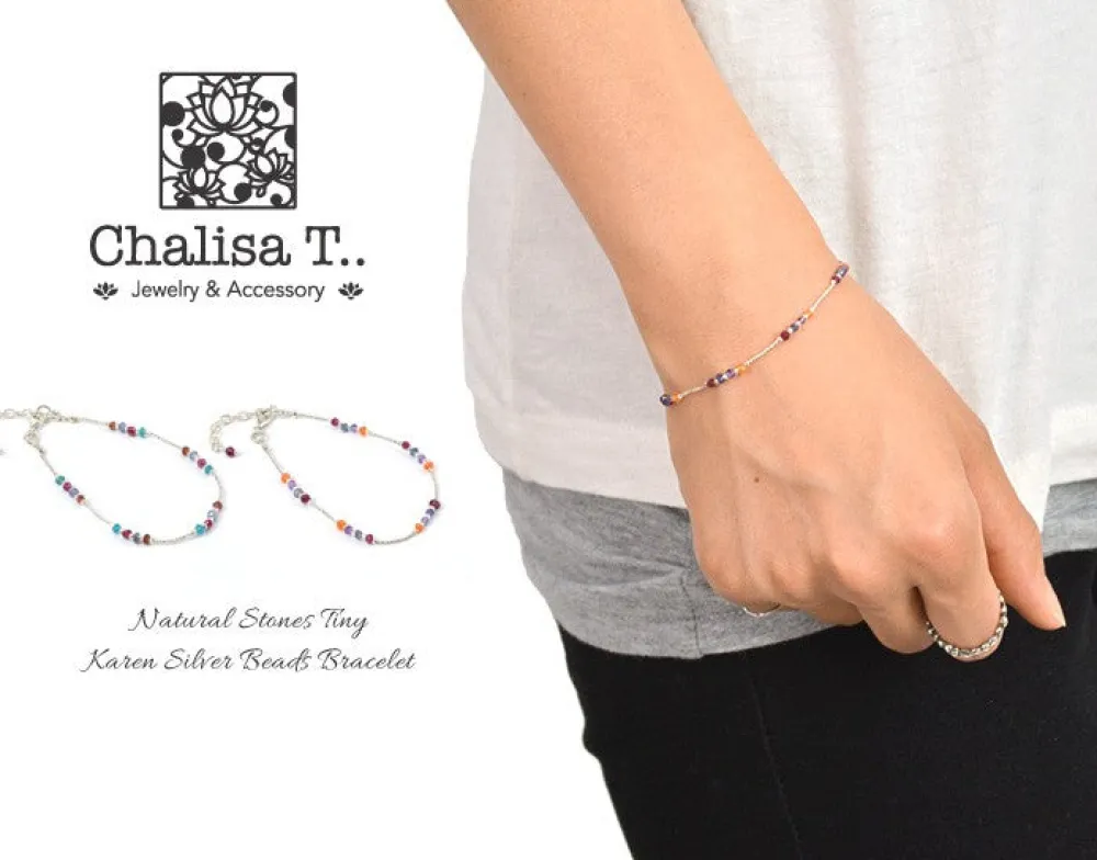 CHALISA T.. Anklets^/ Natural Stone Bracelet