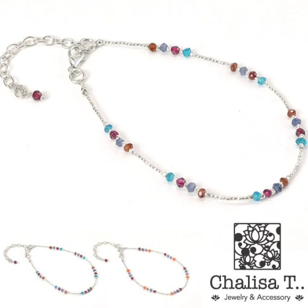 CHALISA T.. Anklets^/ Natural Stone Anklet