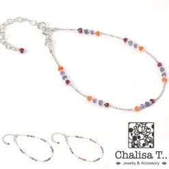 CHALISA T.. Anklets^/ Natural Stone Anklet