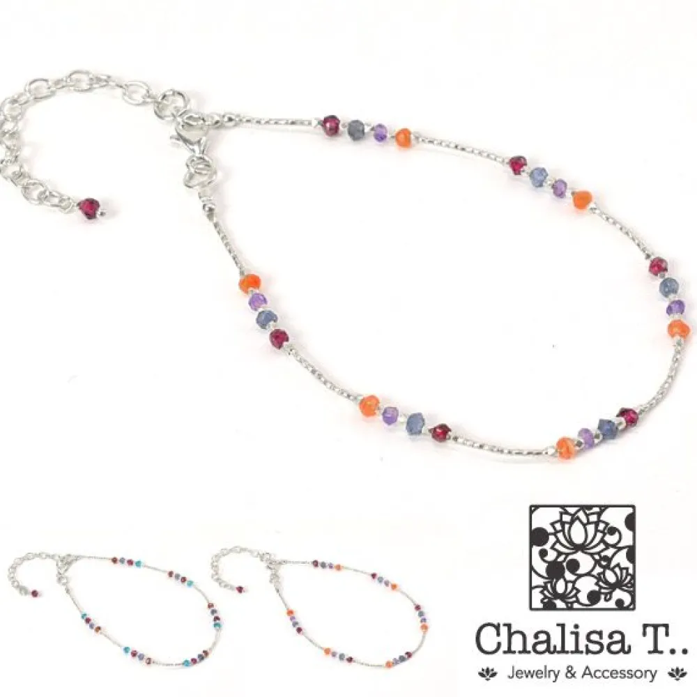 CHALISA T.. Anklets^/ Natural Stone Anklet