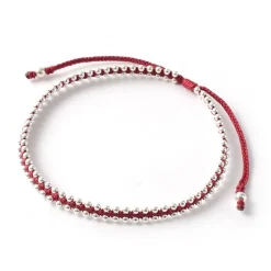 CHALISA T.. Anklets^/ Silver Ball Bead Duo Anklet
