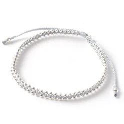 CHALISA T.. Anklets^/ Silver Ball Bead Duo Anklet