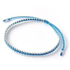 CHALISA T.. Anklets^/ Silver Ball Bead Duo Anklet