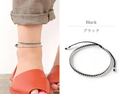 CHALISA T.. Anklets^/ Silver Ball Bead Duo Anklet