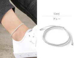 CHALISA T.. Anklets^/ Silver Ball Bead Duo Anklet
