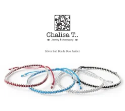CHALISA T.. Anklets^/ Silver Ball Bead Duo Anklet