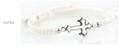 CHALISA T.. Anklets^/ Silver Cross Knotting Cord Anklet