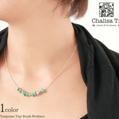 CHALISA T.. Anklets^/ Turquoise Tiny Beads Necklace blue