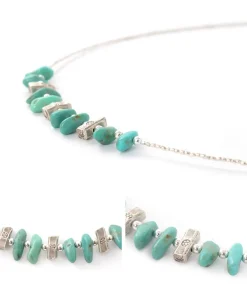 CHALISA T.. Anklets^/ Turquoise Tiny Beads Necklace blue