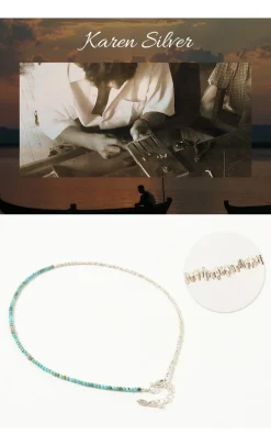 CHALISA T.. Anklets^/ Turquoise W Wrap Bracelet Karen Silver blue