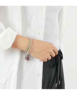 CHALISA T.. Anklets^/ Turquoise W Wrap Bracelet Karen Silver blue