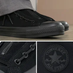 CONVERSE Sneakers^/ Suede All Star R Center Zip High Cut Sneakers black