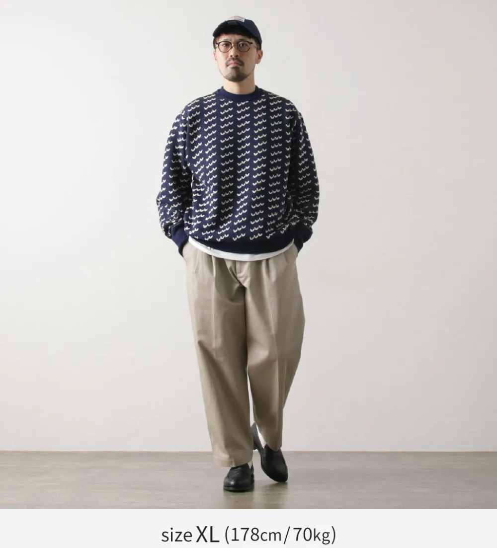 COOHEM Knits^/ Big Birds Eye Knit Pullover navy