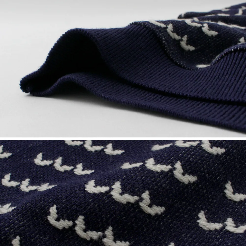 COOHEM Knits^/ Big Birds Eye Knit Pullover navy
