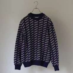 COOHEM Knits^/ Big Birds Eye Knit Pullover navy