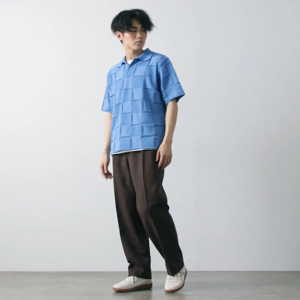 COOHEM Knits^/ Links Check Knit Pullover