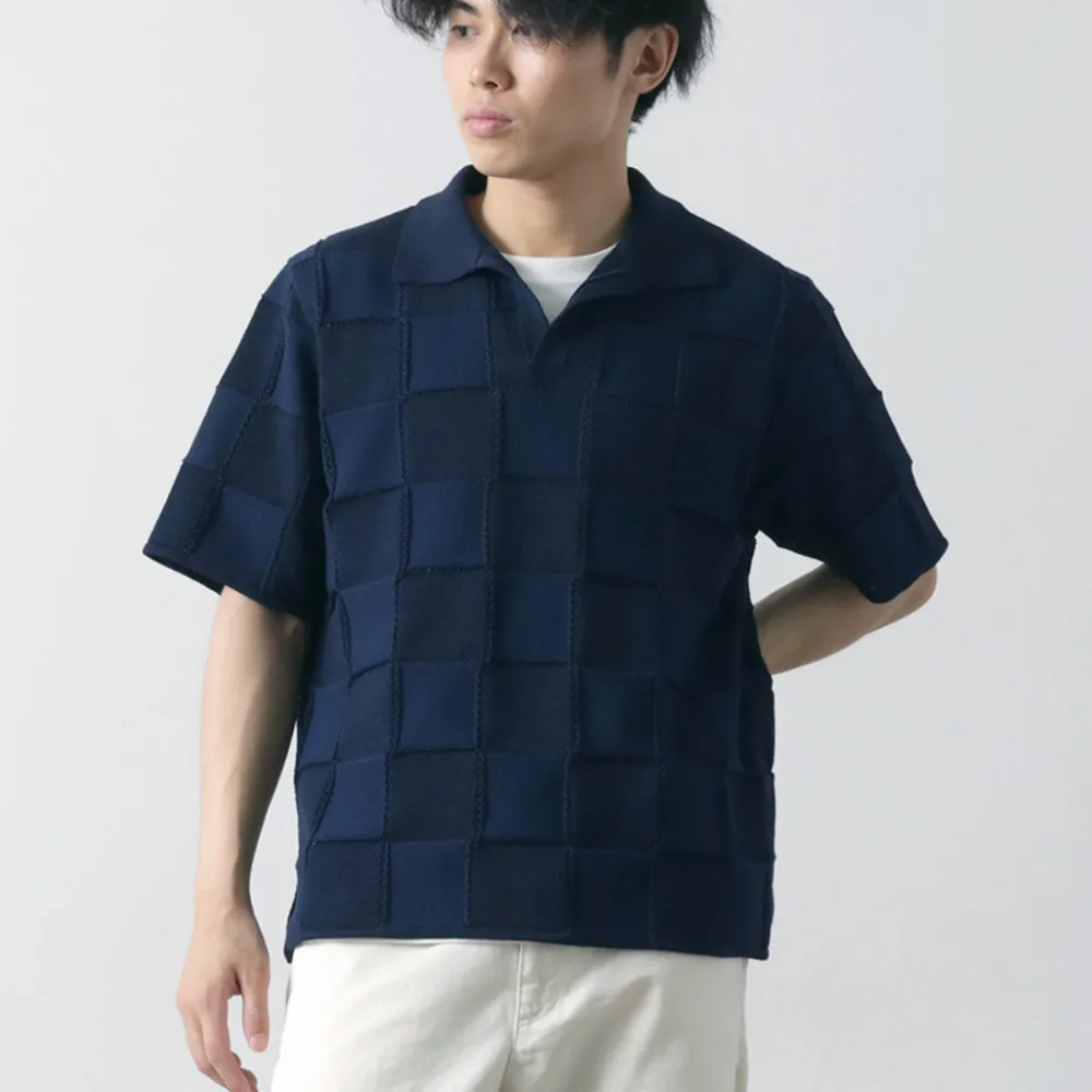 COOHEM Knits^/ Links Check Knit Pullover