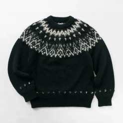 COOHEM Knits^/ Nordic Knit Pullover black