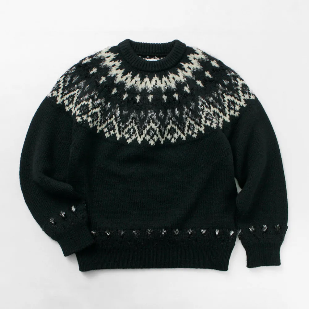 COOHEM Knits^/ Nordic Knit Pullover black