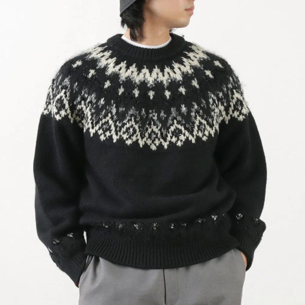 COOHEM Knits^/ Nordic Knit Pullover black