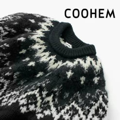 COOHEM Knits^/ Nordic Knit Pullover black