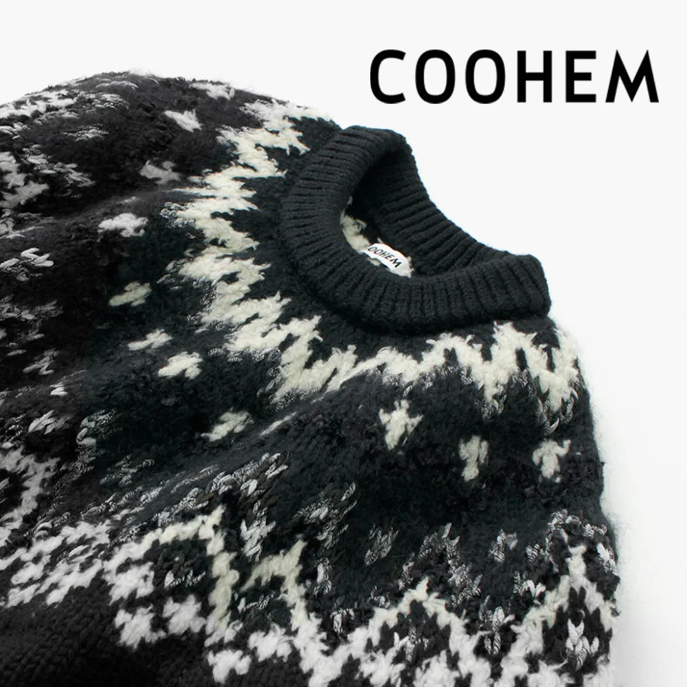 COOHEM Knits^/ Nordic Knit Pullover black