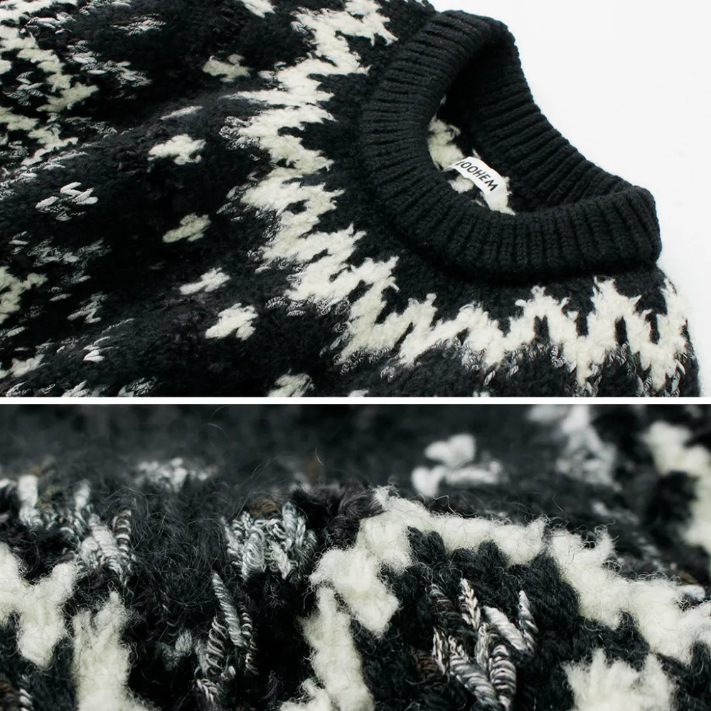 COOHEM Knits^/ Nordic Knit Pullover black