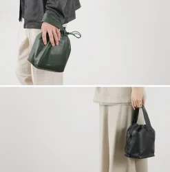 CREED Tote Bags^/ Drawstring Tote Cowhide Leather