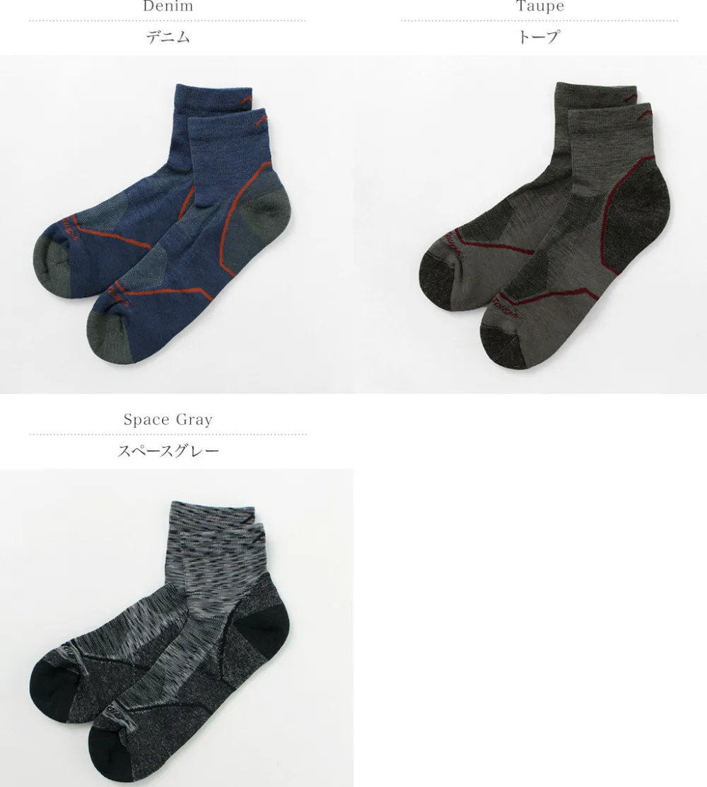 DARN TOUGH Socks^/ Light Hiker 1/4 Sock Lightweight Cushion