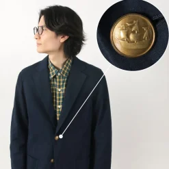 D.C.WHITE Jackets^/ Cotton Linen Summer Blazer navy