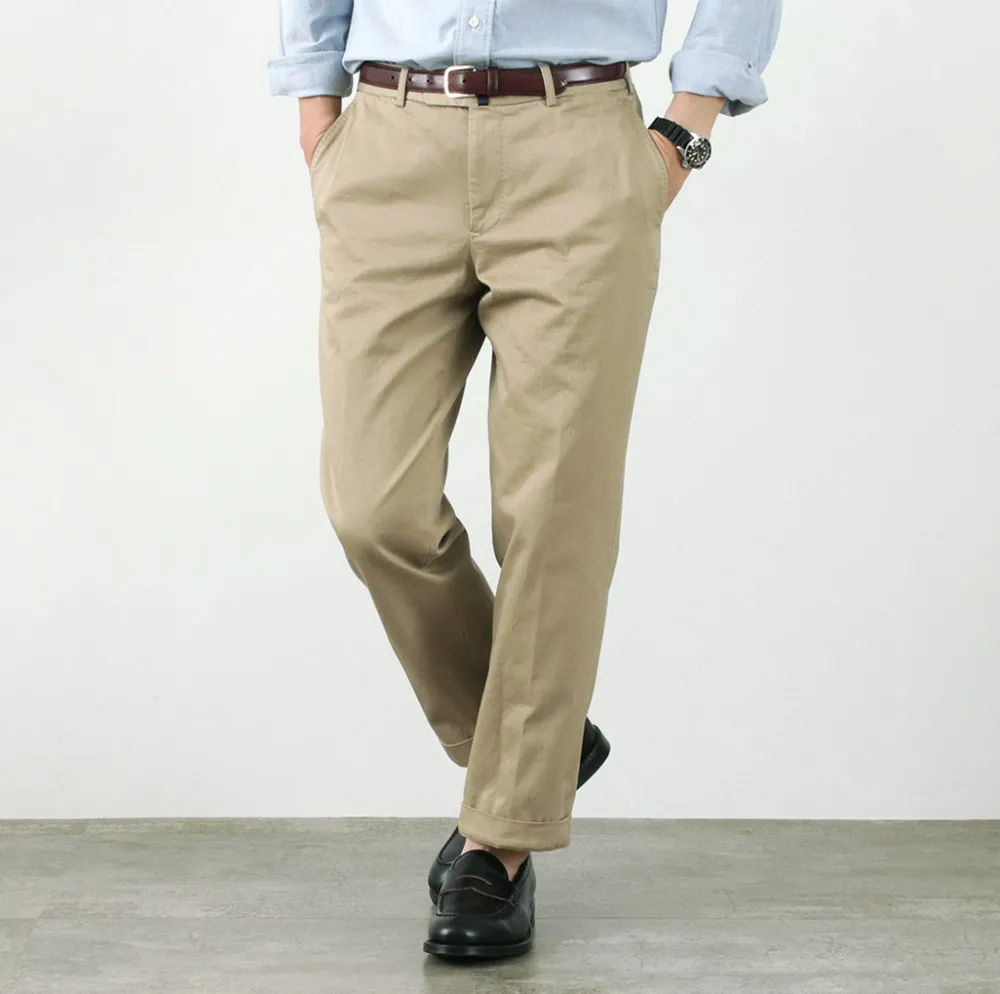 D.C.WHITE Work Pants & Chinos^/ Cotton twill regular silhouette chinos
