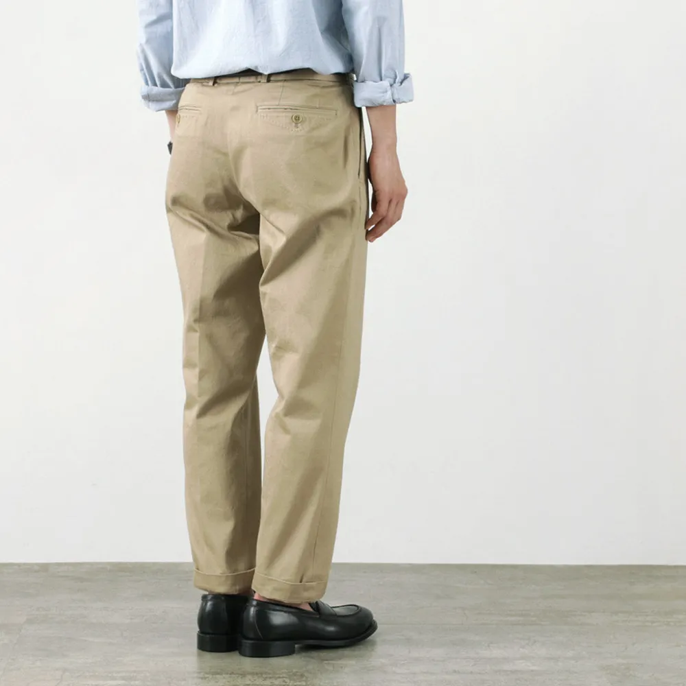 D.C.WHITE Work Pants & Chinos^/ Cotton twill regular silhouette chinos