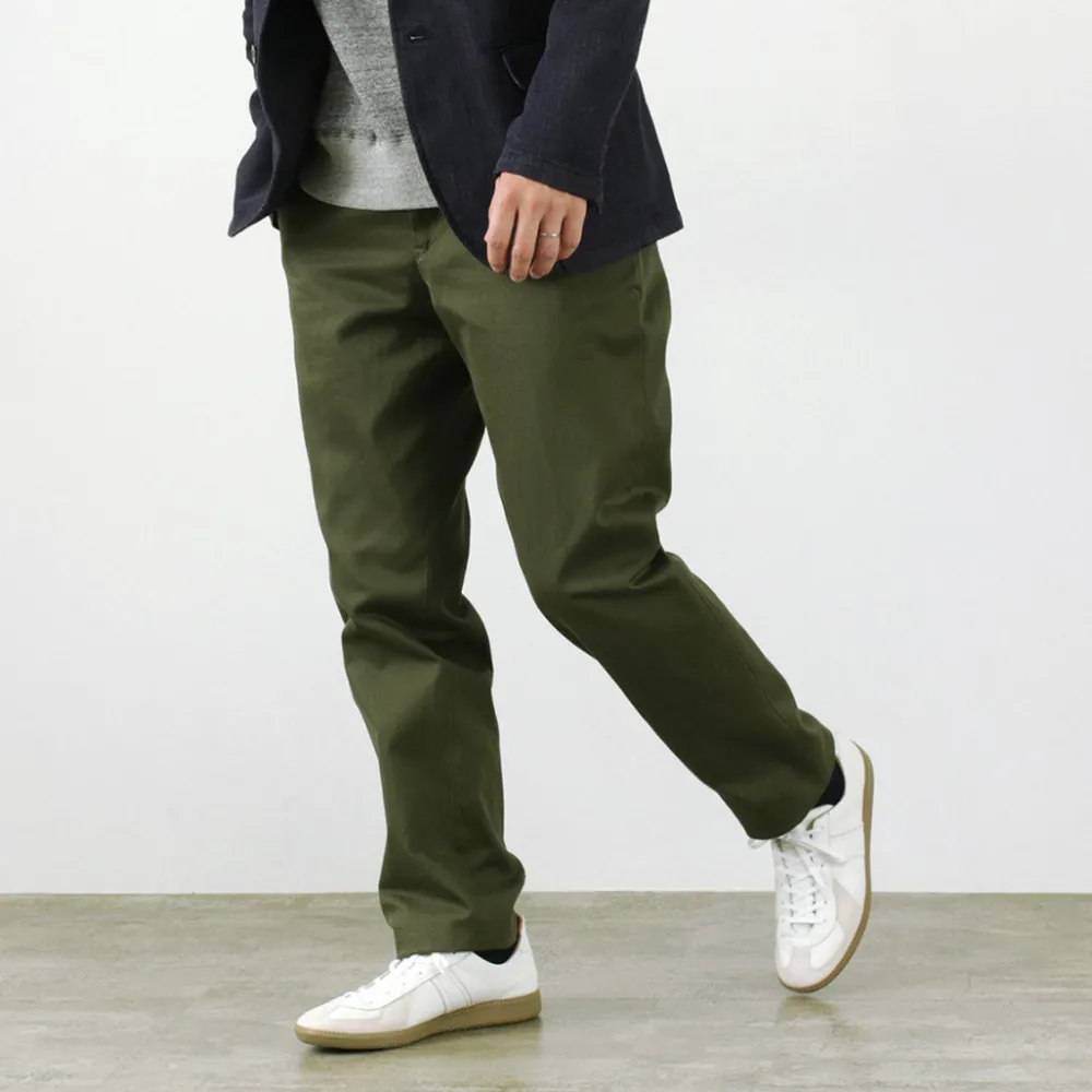 D.C.WHITE Work Pants & Chinos^/ Cotton twill regular silhouette chinos