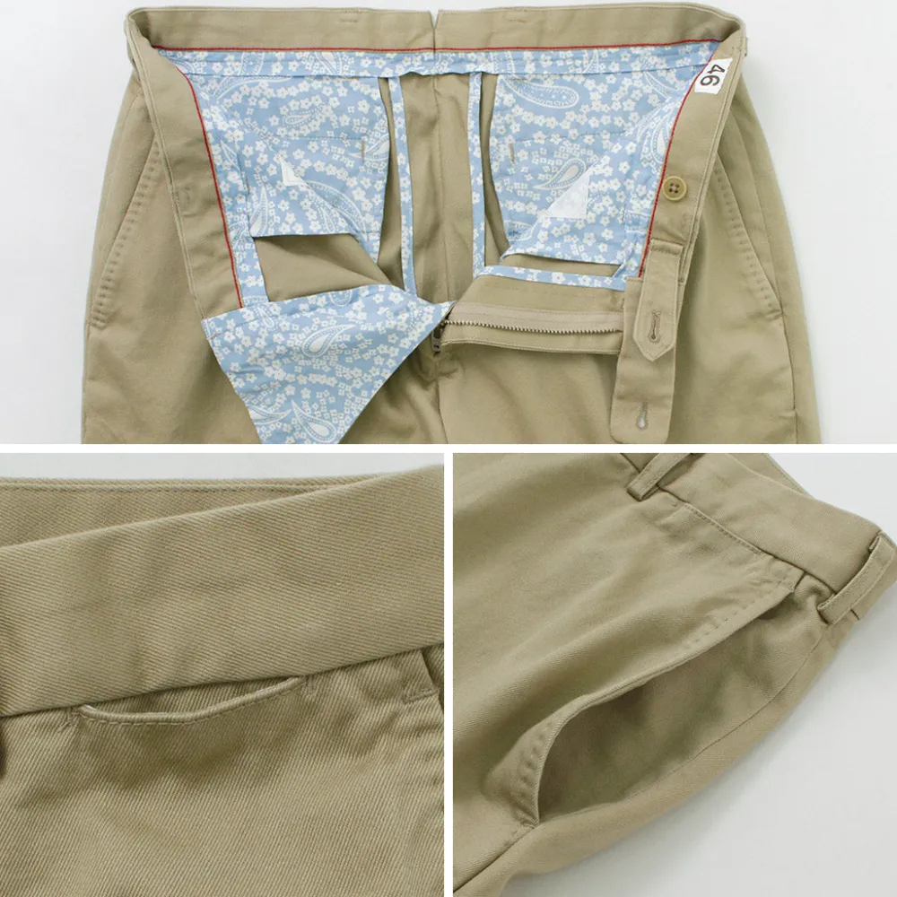 D.C.WHITE Work Pants & Chinos^/ Cotton twill regular silhouette chinos