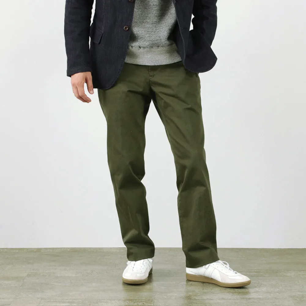 D.C.WHITE Work Pants & Chinos^/ Cotton twill regular silhouette chinos
