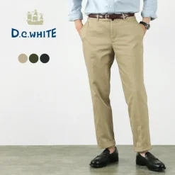 D.C.WHITE Work Pants & Chinos^/ Cotton twill regular silhouette chinos