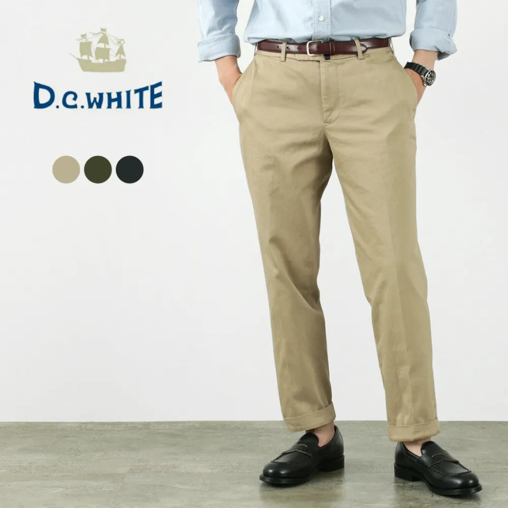 D.C.WHITE Work Pants & Chinos^/ Cotton twill regular silhouette chinos