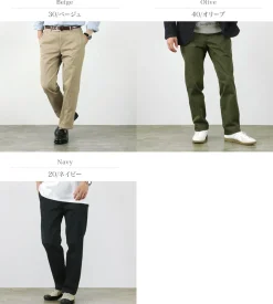 D.C.WHITE Work Pants & Chinos^/ Cotton twill regular silhouette chinos