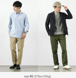D.C.WHITE Work Pants & Chinos^/ Cotton twill regular silhouette chinos