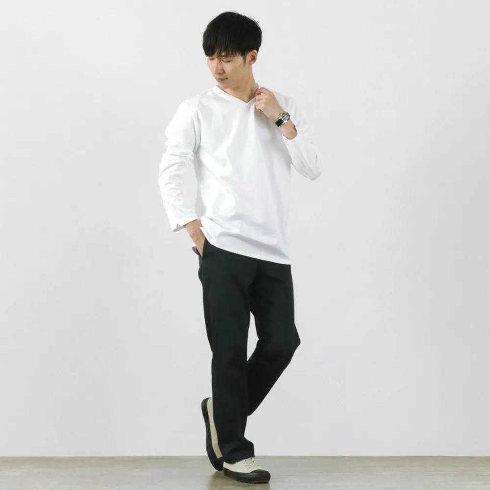 D.C.WHITE Work Pants & Chinos^/ Cotton twill regular silhouette chinos