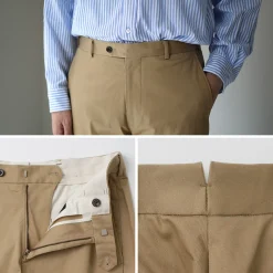 D.C.WHITE Work Pants & Chinos^/ High-density Chino Stretch Slim Tapered Pants