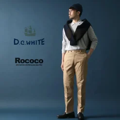 D.C.WHITE Work Pants & Chinos^/ High-density Chino Stretch Slim Tapered Pants