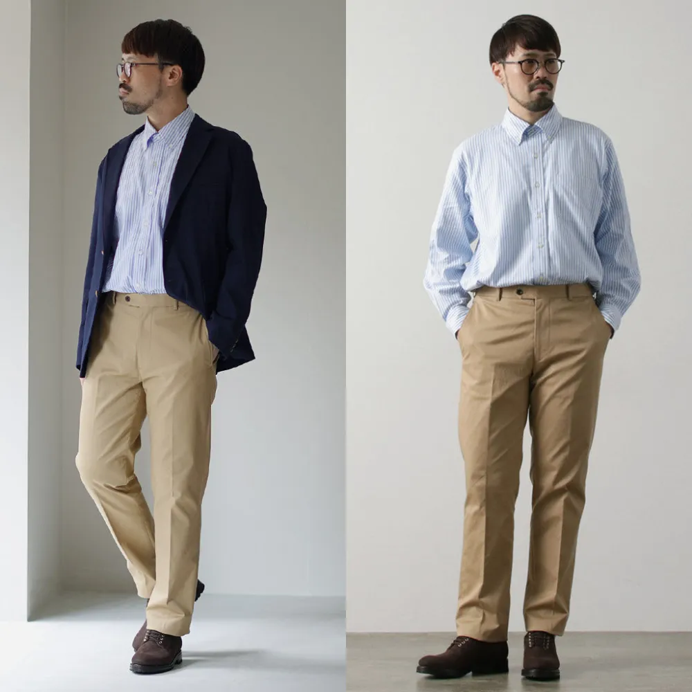 D.C.WHITE Shirts^/ Ivy Stripe Button Down Shirt
