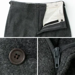 D.C.WHITE Trousers^/ Wool Melton Tapered Trousers gray