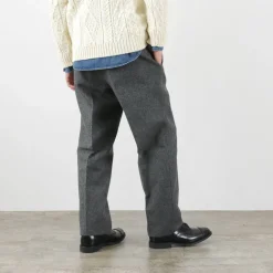 D.C.WHITE Trousers^/ Wool Melton Tapered Trousers gray
