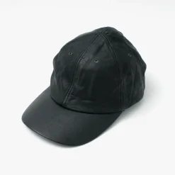 DECHO Hats^/ Leather Ball Cap black